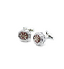 Silver Red Pinwheel Cufflink CD-Z110