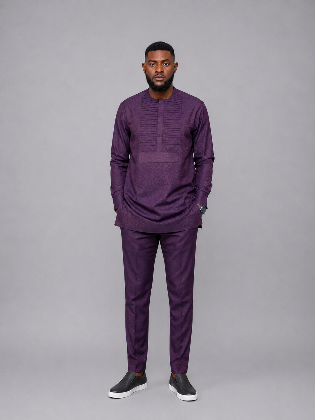 The Burgandy Silk Set