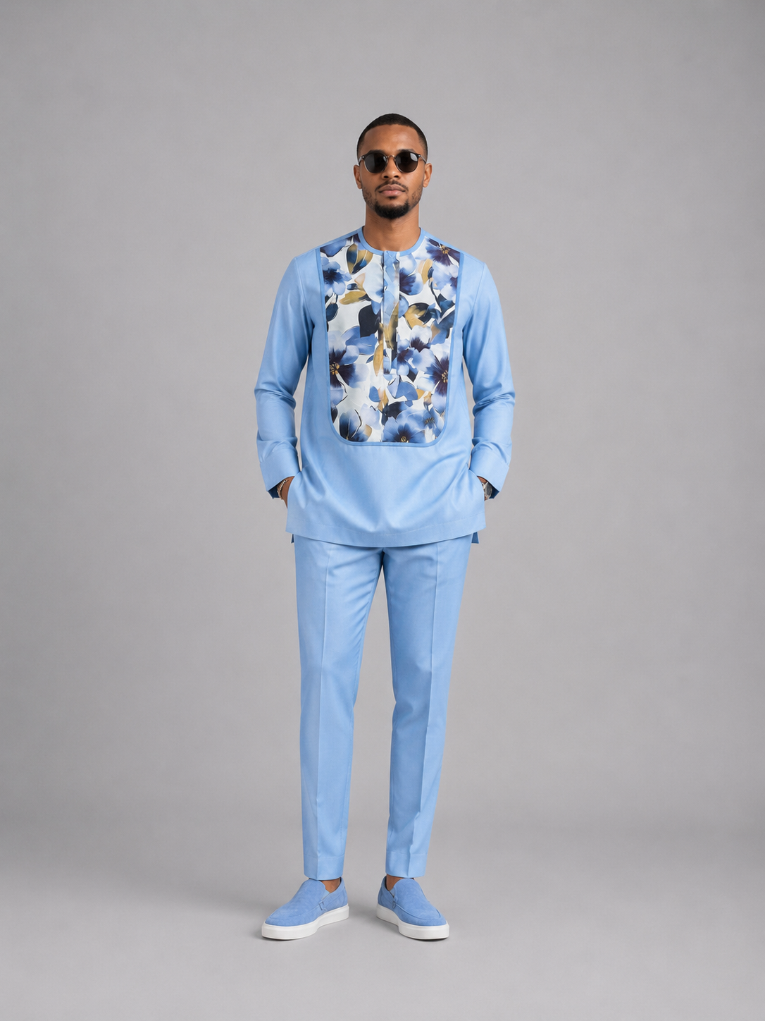 Light Blue Floral Set