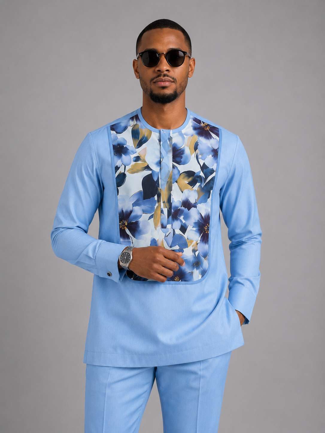 Light Blue Floral Set