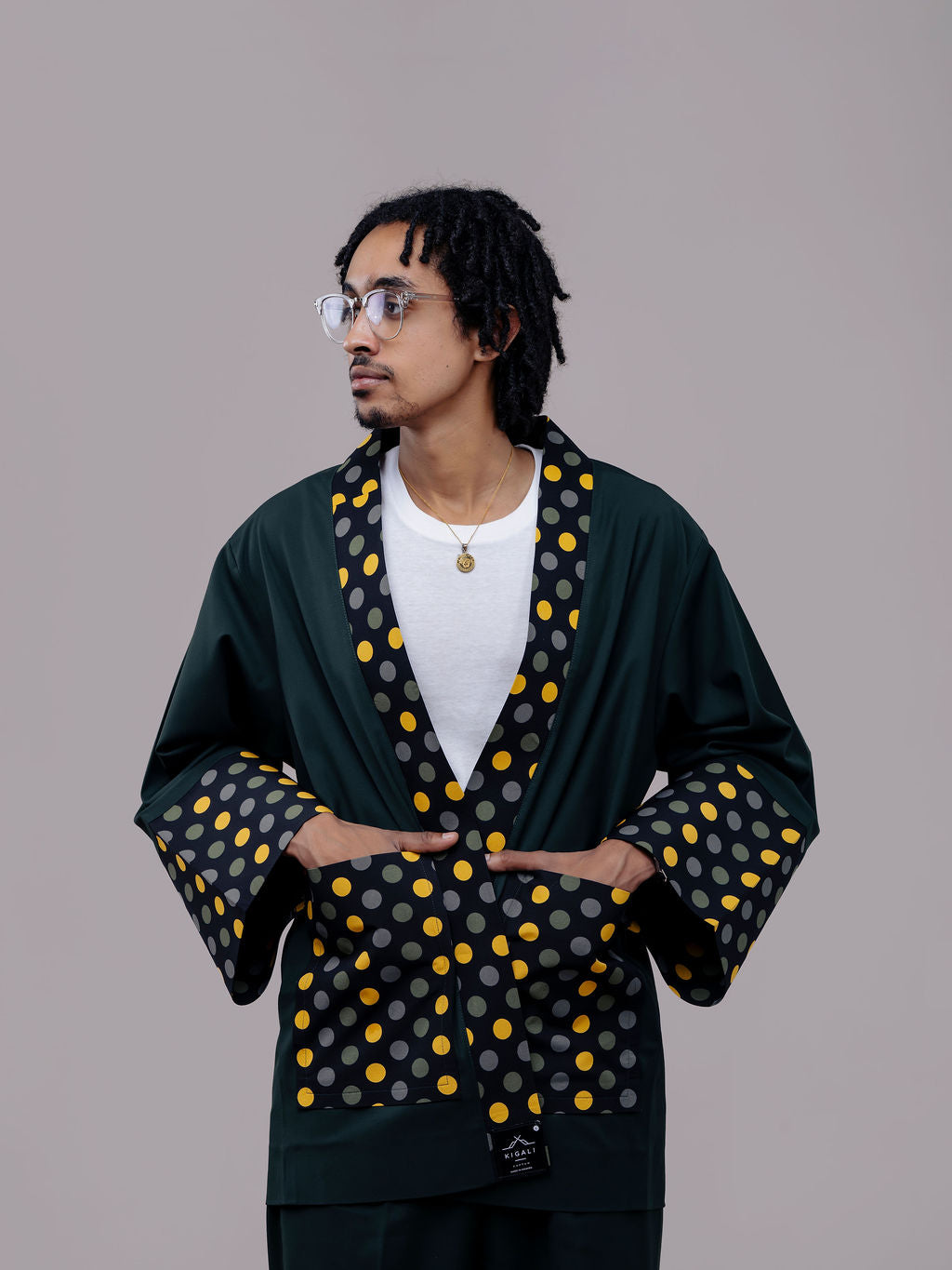 Men's custom kaftan featuring premium fabric and refined tailoring
