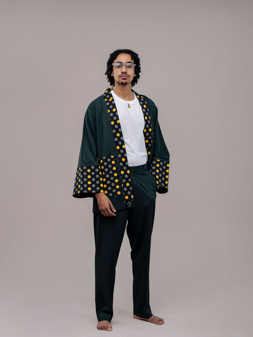Men's custom kaftan featuring premium fabric and refined tailoring